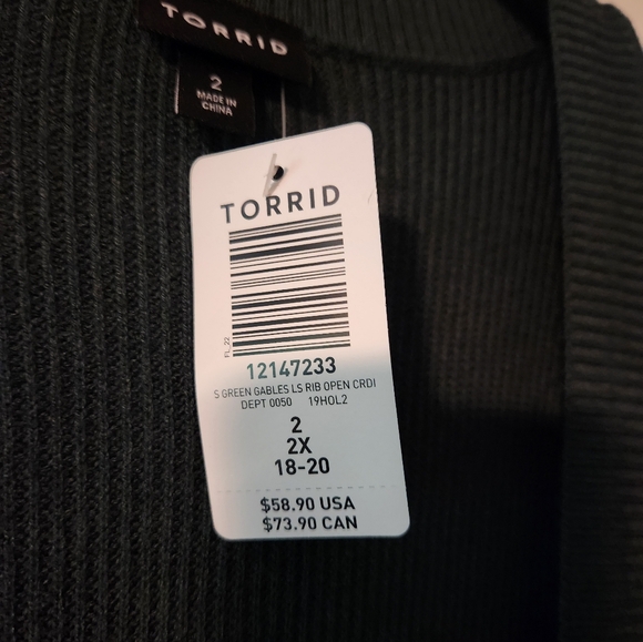 NWT Torrid Cardigan Sweater, 2X - Picture 3 of 5